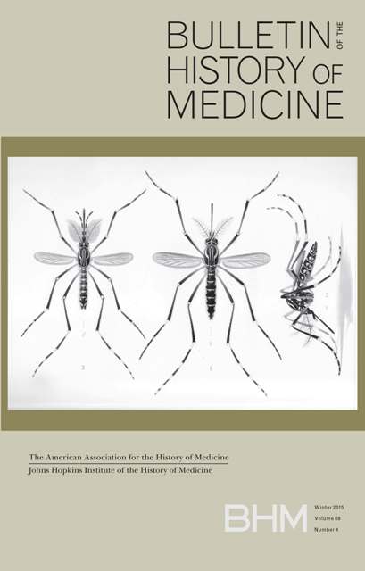 Bulletin of the History of Medicine journal cover